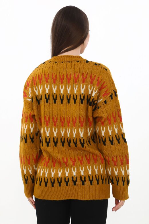 Örme Detaylı Oversize Yumuşak Triko Kazak