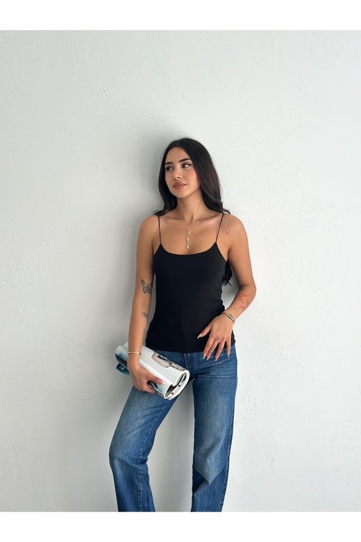 İP ASKILI SÜPREM KUMAŞ BLUZ