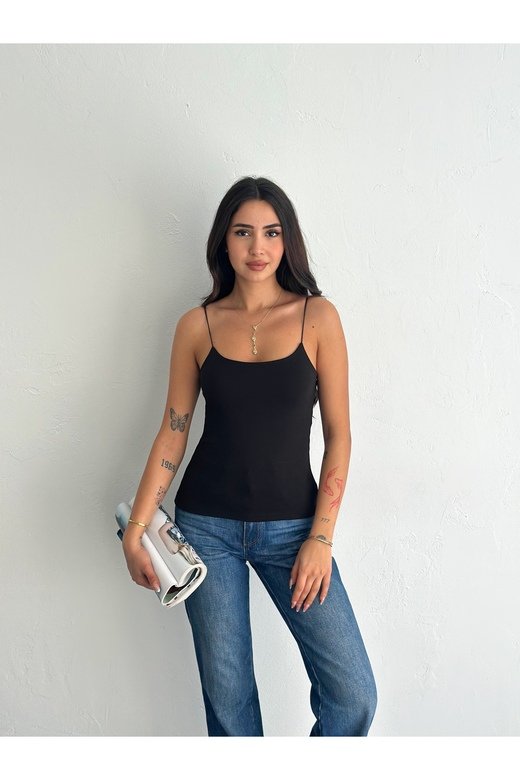 İP ASKILI SÜPREM KUMAŞ BLUZ