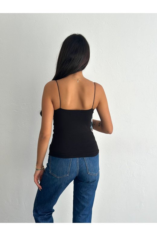 İP ASKILI SÜPREM KUMAŞ BLUZ
