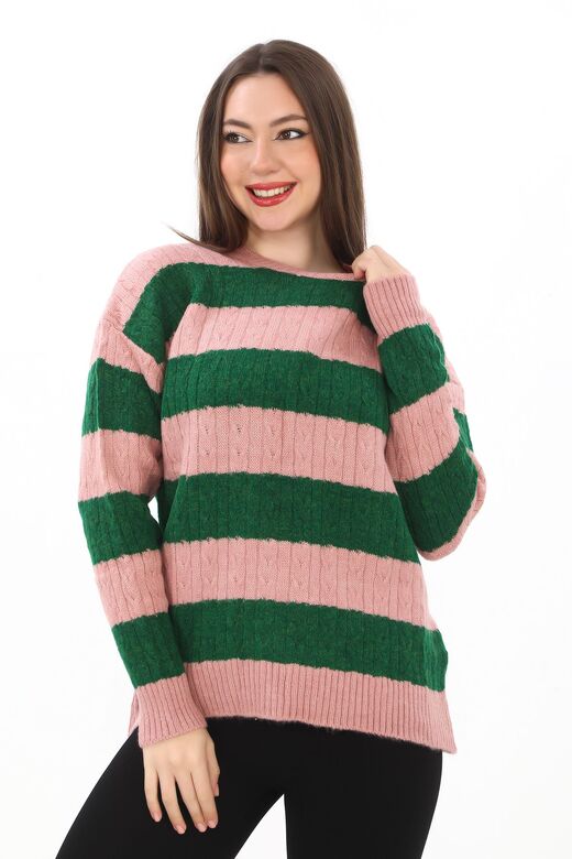 Oversize Örme Detaylı Yumuşak Dokulu Triko  Kazak
