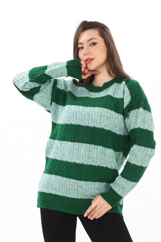 Oversize Örme Detaylı Yumuşak Dokulu Triko  Kazak
