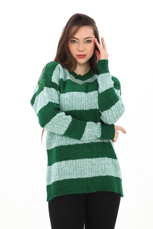 Oversize Örme Detaylı Yumuşak Dokulu Triko  Kazak