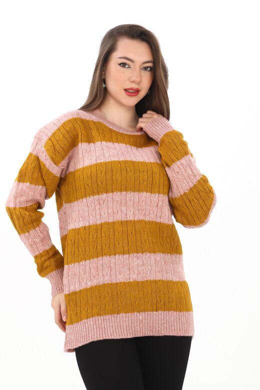 Oversize Örme Detaylı Yumuşak Dokulu Triko  Kazak