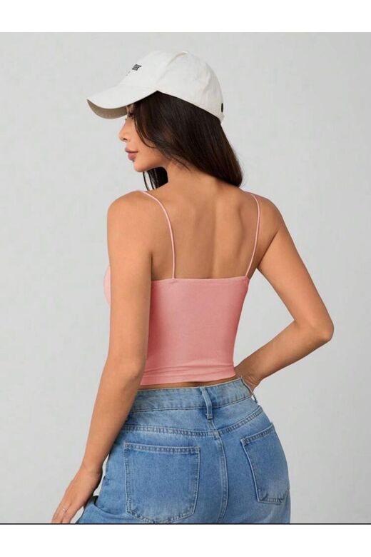Kadın İp Askılı Örme Body Bluz