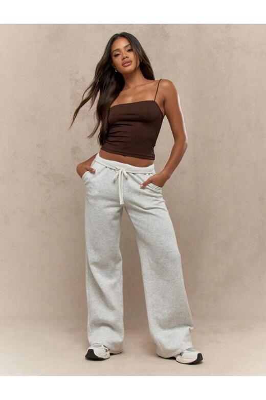 Kadın İp Askılı Örme Body Bluz