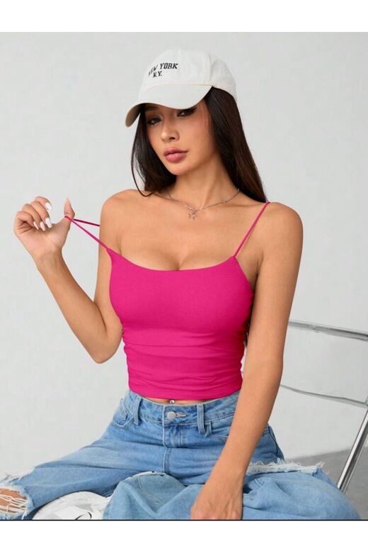 Kadın İp Askılı Örme Body Bluz