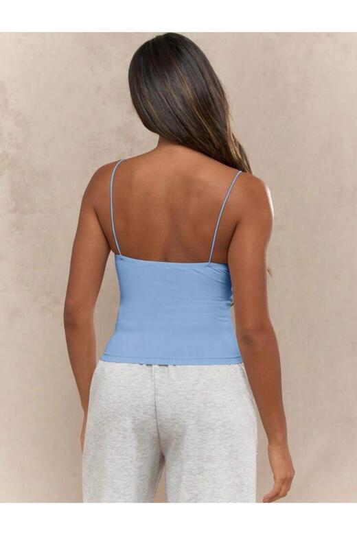 Kadın İp Askılı Örme Body Bluz