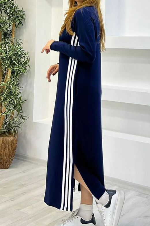 Modal Kumaş Cepli Şerit Detaylı Sport Elbise