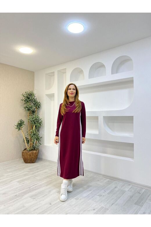 Modal Kumaş Cepli Şerit Detaylı Sport Elbise