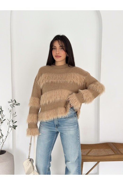 Sakal kumaş Yumuşak Doku Triko Kazak