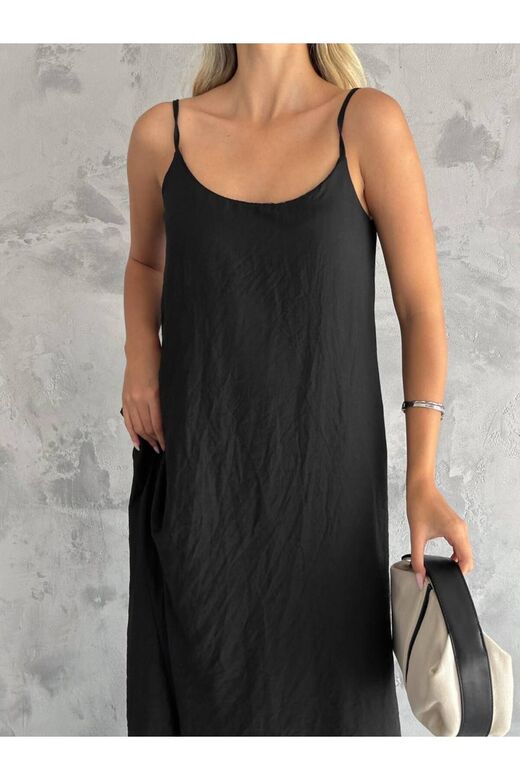 Kadın Pamuk Ayar Askılı Aerobin Salaş Elbise