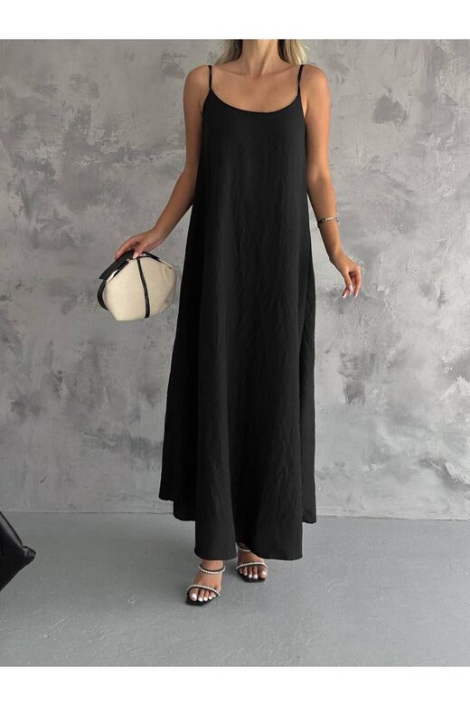 Kadın Pamuk Ayar Askılı Aerobin Salaş Elbise