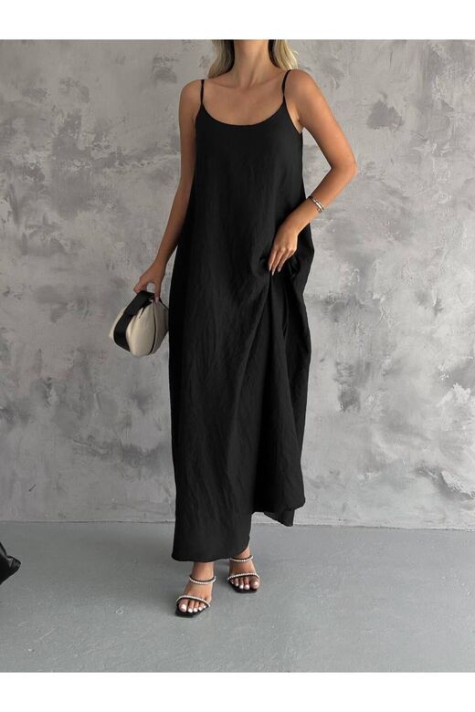 Kadın Pamuk Ayar Askılı Aerobin Salaş Elbise