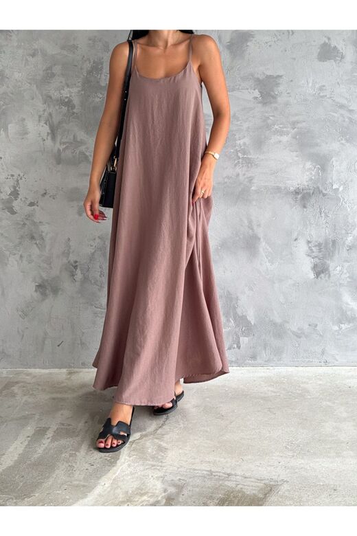 Kadın Pamuk Ayar Askılı Aerobin Salaş Elbise