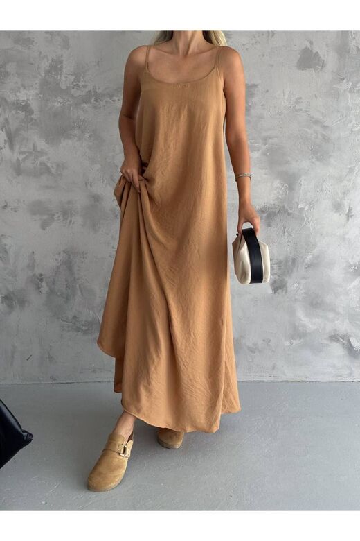 Kadın Pamuk Ayar Askılı Aerobin Salaş Elbise