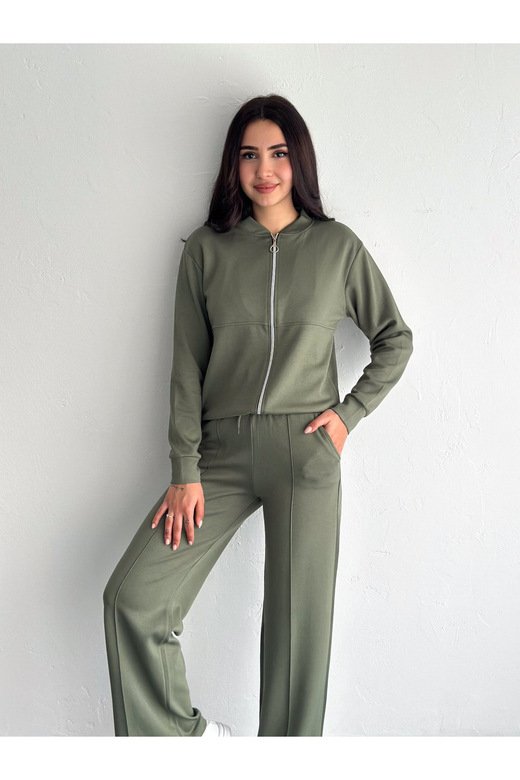 KOLEJ YAKA PANTOLUN ÇIMALI YUMUŞAK DOKU MODAL KUMAŞ EŞOFMAN TAKIM