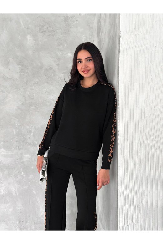 GENİŞ  ŞERİTLİ  YUMUŞAK DOKU MODAL KUMAŞ EŞOFMAN TAKIM