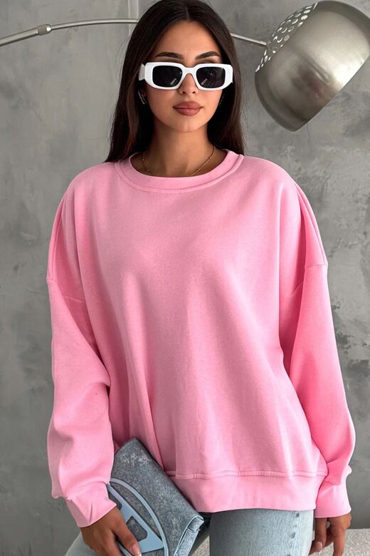 Oversize Örme Şardonlu 3 İplik Sweatshirt