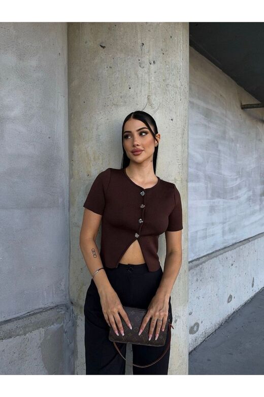Crop Triko Yelek