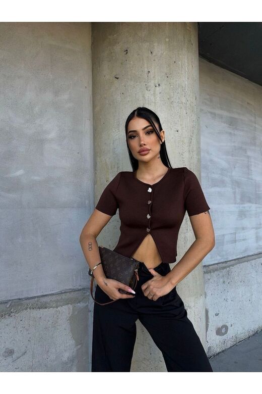 Crop Triko Yelek