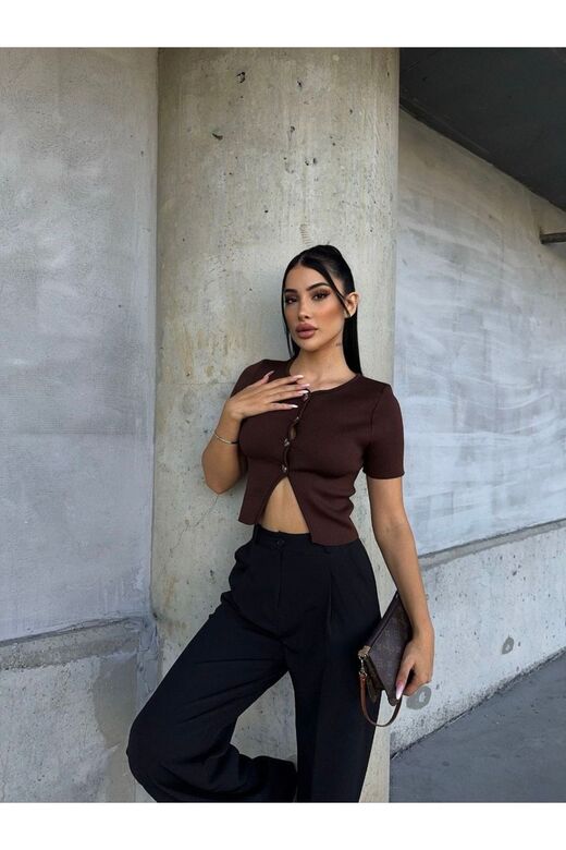 Crop Triko Yelek