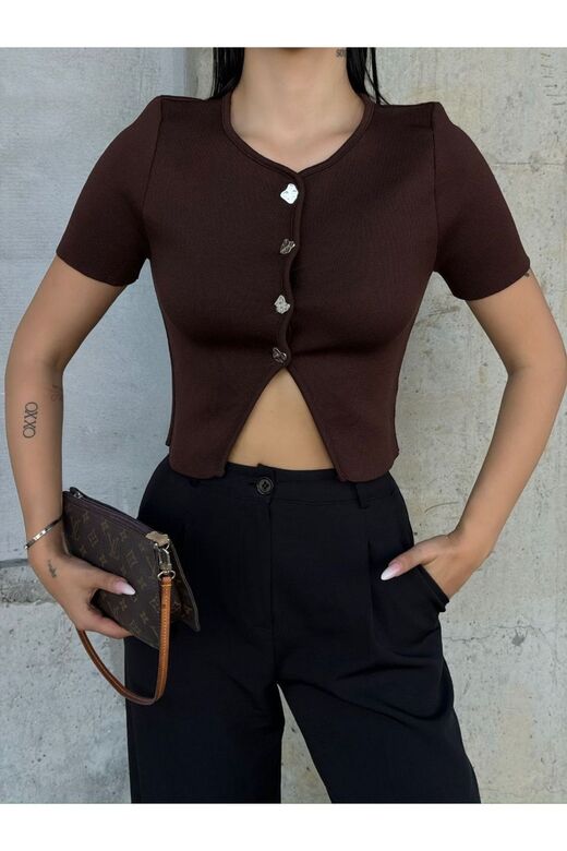 Crop Triko Yelek