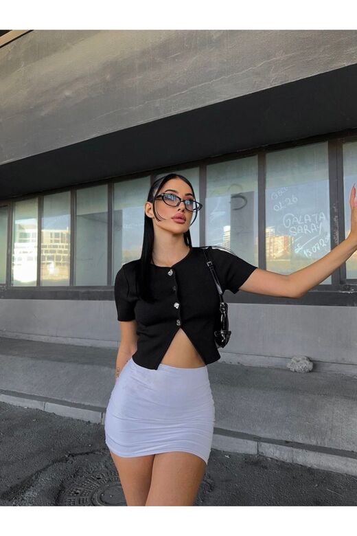 Crop Triko Yelek