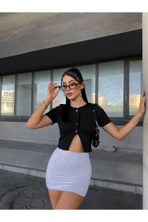 Crop Triko Yelek