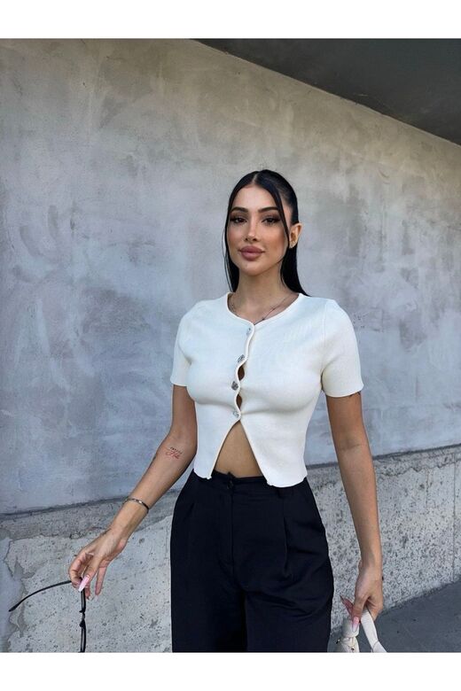 Crop Triko Yelek