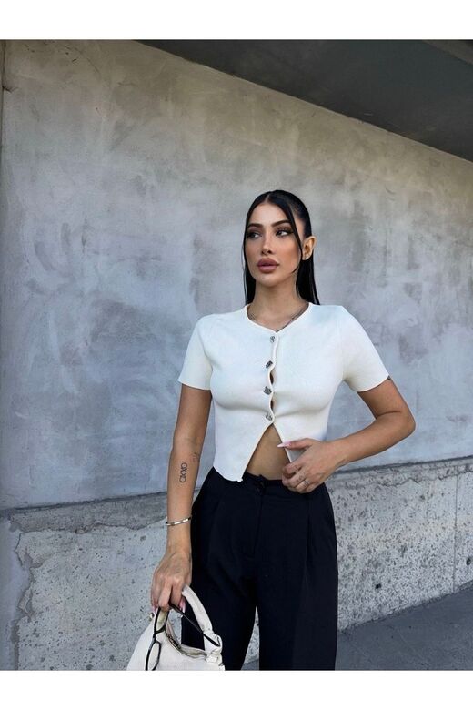 Crop Triko Yelek