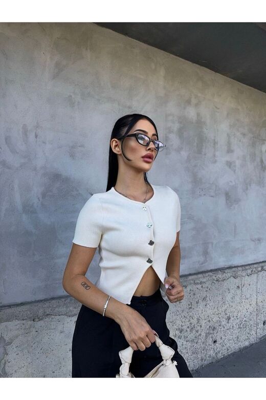 Crop Triko Yelek