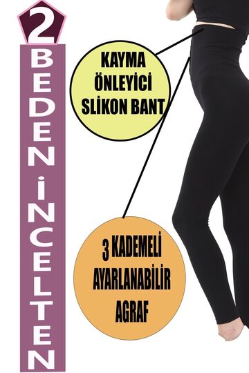 Kadın Beden Incelten Yüksek Bel Agraflı Korse Tayt