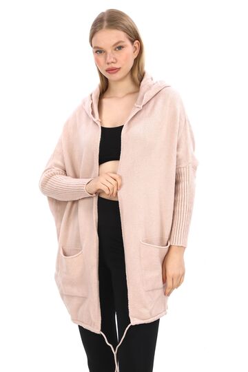 Kapşonlu Oversize  Salaş Hırka