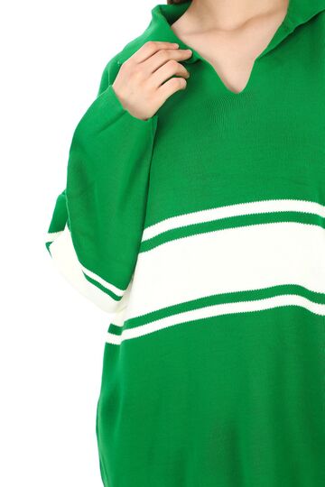 Garnili Triko Oversize  Polo V Yaka Kazak