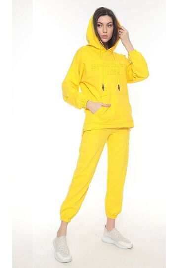 Oversize Gofre Baskılı Eşofman Takımı