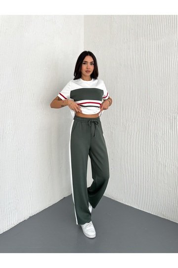GARNİLİ ŞERİT DETAYLI MODAL KUMAŞ EŞOFMAN TAKIM