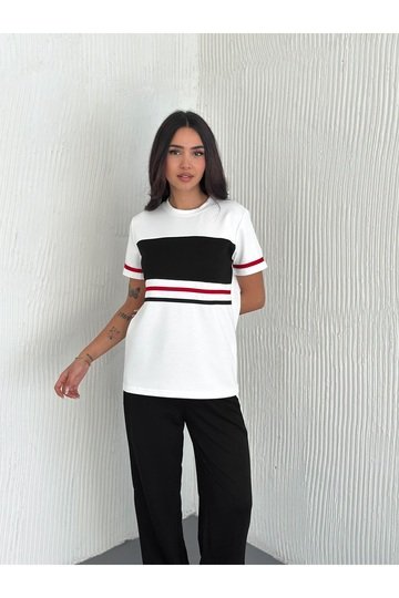 GARNİLİ ŞERİT DETAYLI MODAL KUMAŞ EŞOFMAN TAKIM