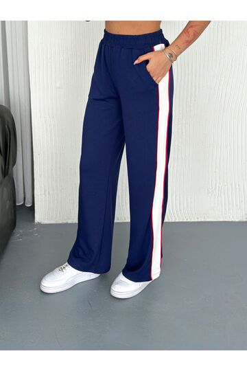 Taş Detayli Şeri̇Tli̇ Modal Kumaş Eşofman Takim