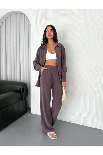 YUMUŞAK DOKU MODAL KUMAŞ GÖMLEKLİ TAKIM