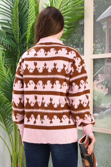 Oversize Yumuşak Örme Detaylı Düğmeli Triko Hırka