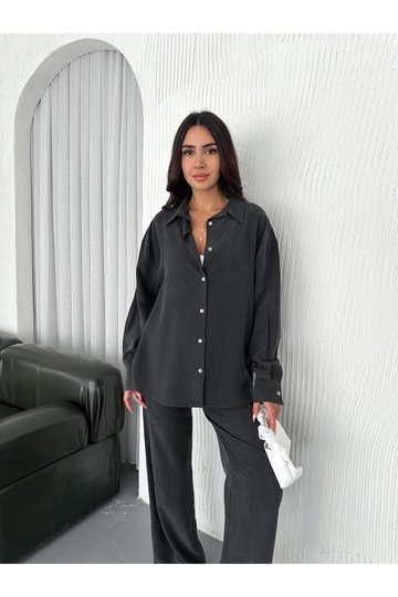 YUMUŞAK DOKU MODAL KUMAŞ GÖMLEKLİ TAKIM