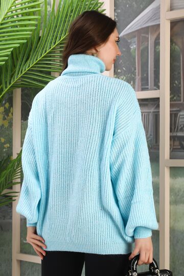 Oversize Balıkçı Yaka Yumuşak Triko Kazak