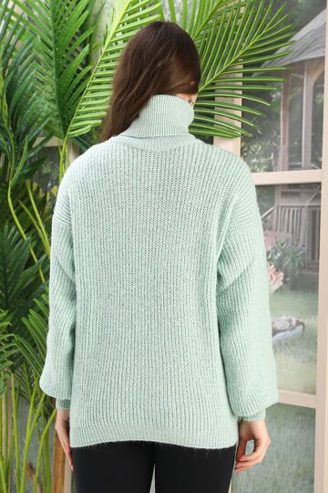 Oversize Balıkçı Yaka Yumuşak Triko Kazak