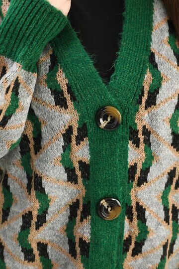 Oversize Yumuşak Örme Detaylı Düğmeli Triko Hırka