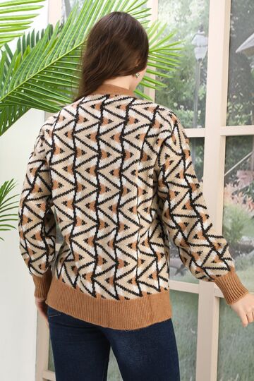 Oversize Yumuşak Örme Detaylı Düğmeli Triko Hırka