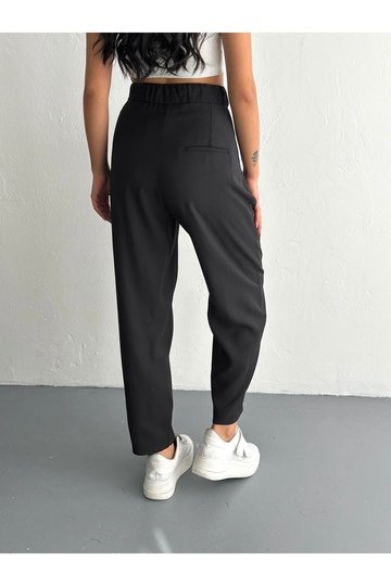 YUMUŞAK DOKU BELİ BAĞCIKLI DÜĞMELİ MODAL KUMAŞ PANTOLON