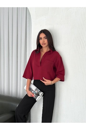 CEP DETAYLI TRUVAKAR KOL DABIL KUMAŞ GÖMLEK
