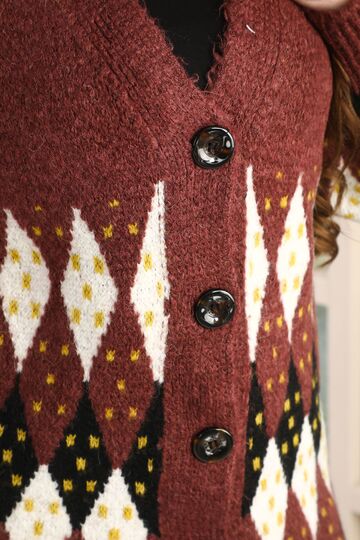 Oversize Yumuşak Örme Detaylı Düğmeli Triko Hırka
