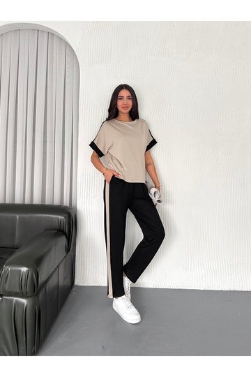 GARNİLİ YUMUŞAK DOKU MODAL KUMAŞ EŞOFMAN TAKIM